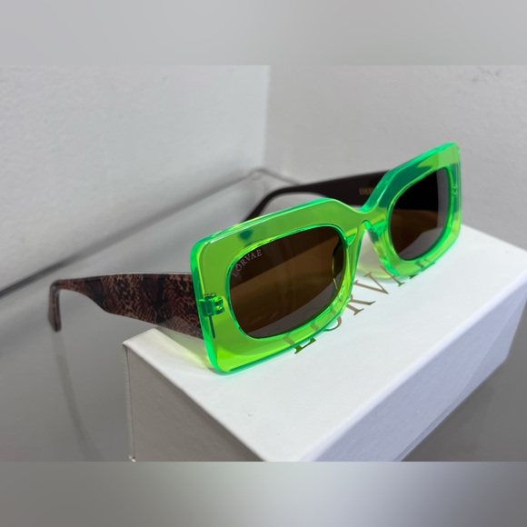 Lorvae Women’s Neon Green Sunglasses - Picture 2 of 9